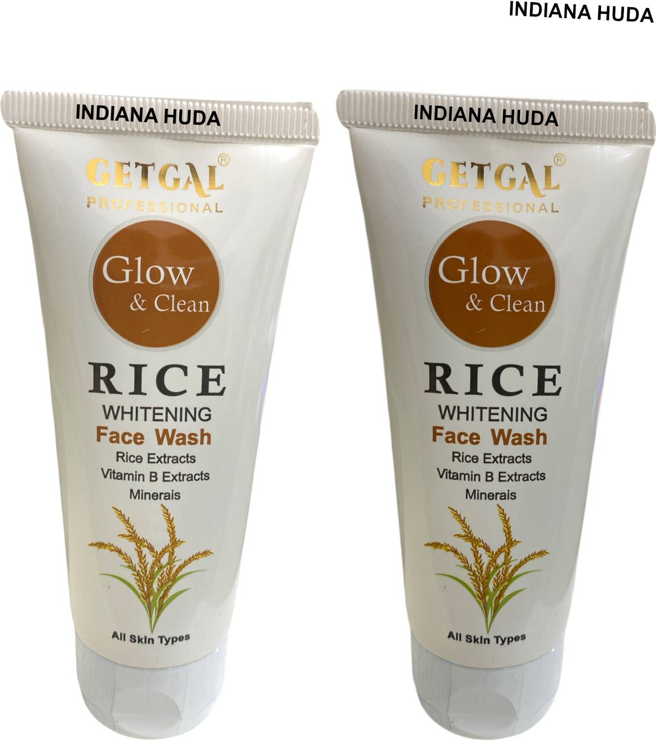 INDIANA HUDA Rice Water Whitening by Glow & Clean - 2 Pack (100