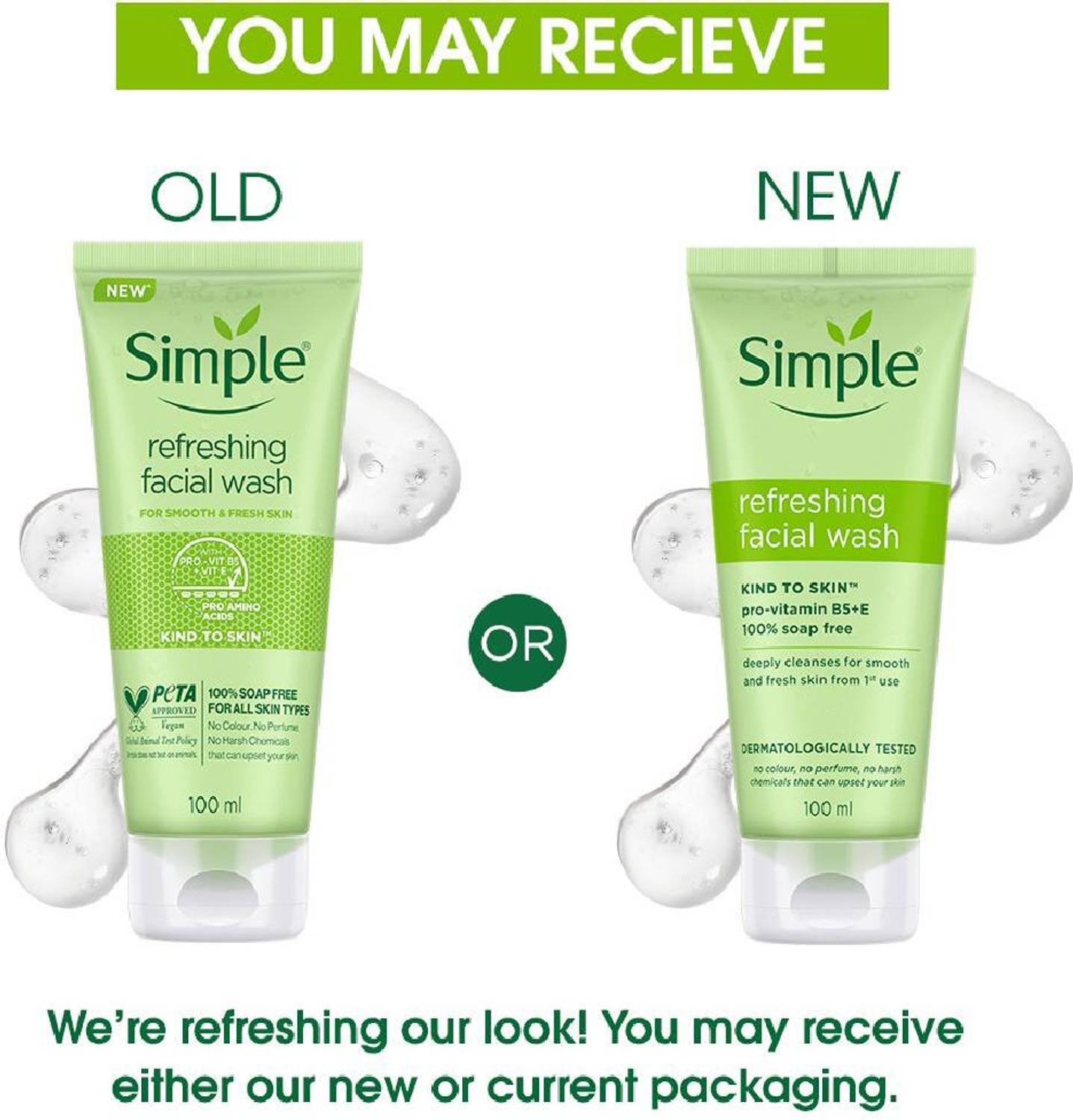 Simple Kind to Skin Refreshing Facial Wash 100ml - Image 3