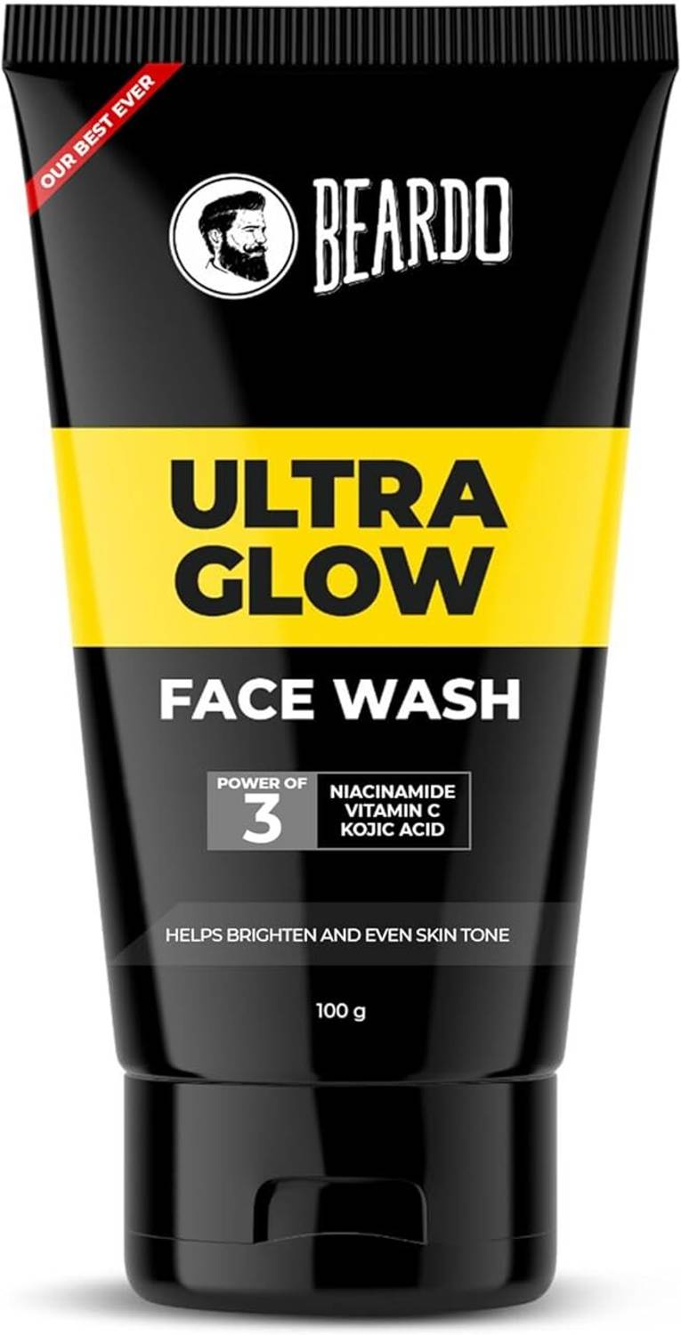 BEARDO Ultraglow|10% Niacinamide, Vitamin C&Kojic Acid Brightened & Refreshing Skin Men Face Wash