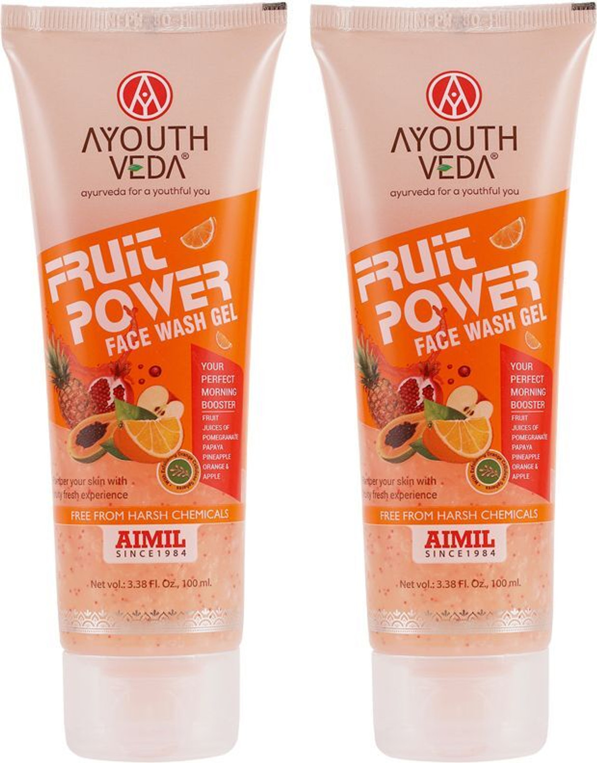 Image of AYOUTHVEDA Fruit Power Gel With 5 Fruit Juices Removes Dirt, Improves Skin Texture Face Wash