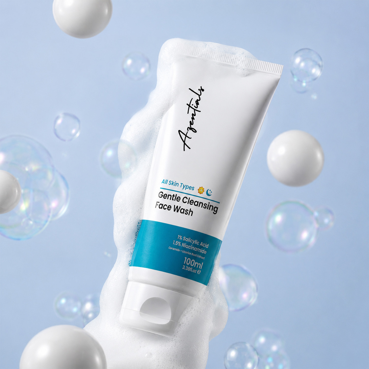 Image of Azentials 1% Salicylic Acid & 1.5% Niacinamide | Deep Pore Cleanser for Acne & Oil Control Face Wash