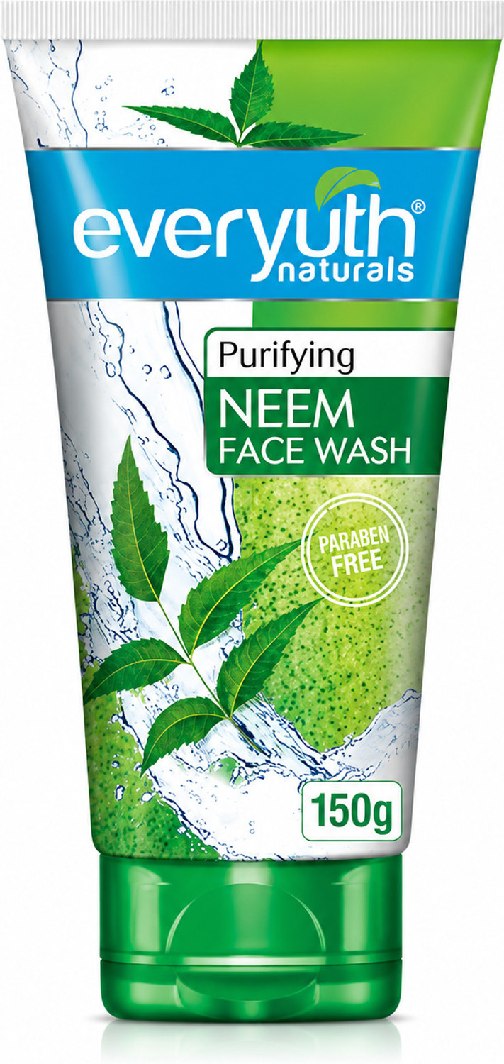 Image of Everyuth Naturals Purifying Neem Antibacterial Neem and Tea Tree Oil Hydrated Clear (150 g) PACK OF 1 Face Wash