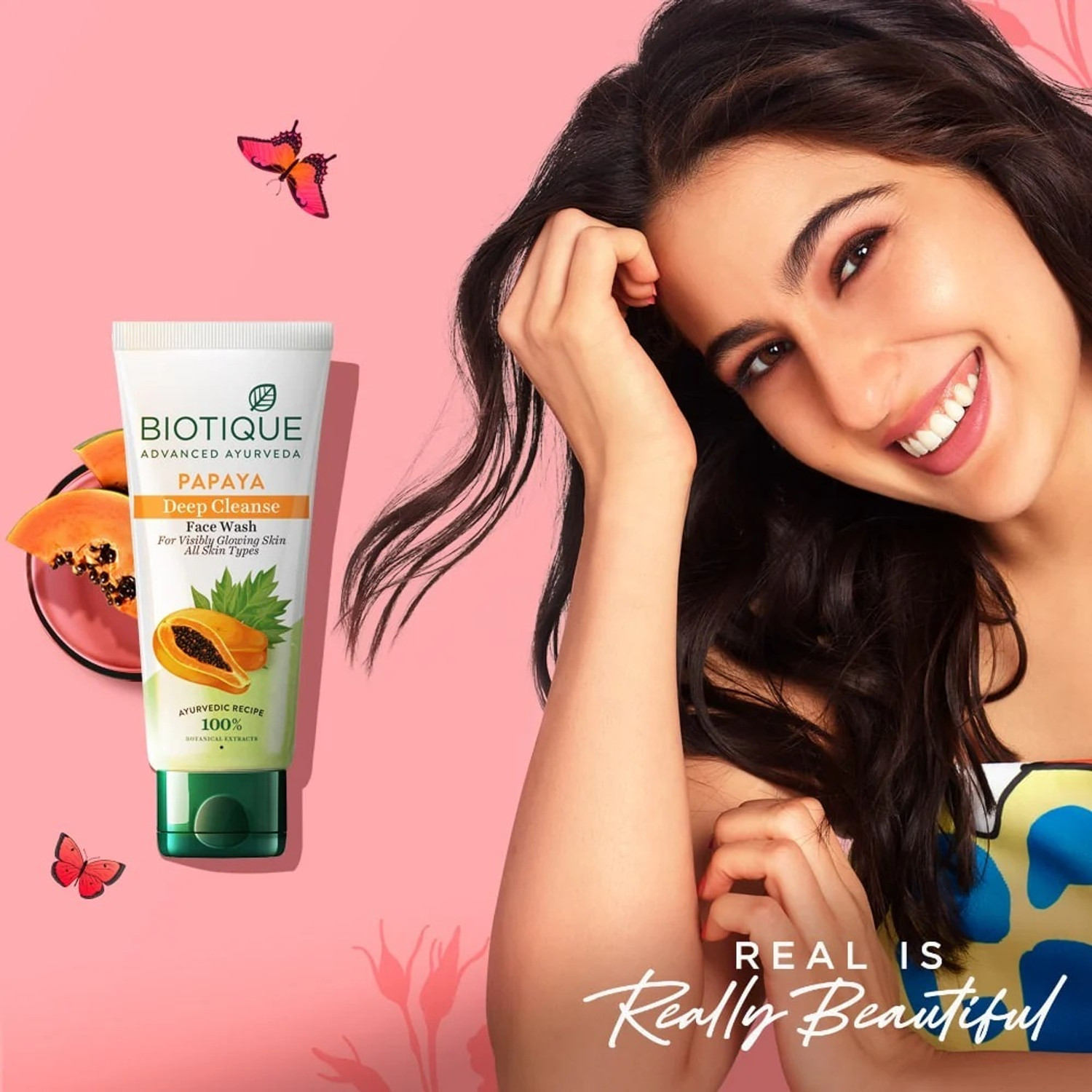 Image of BIOTIQUE Bio Papaya Visibly Flawless Skin Each 100ml Face Wash