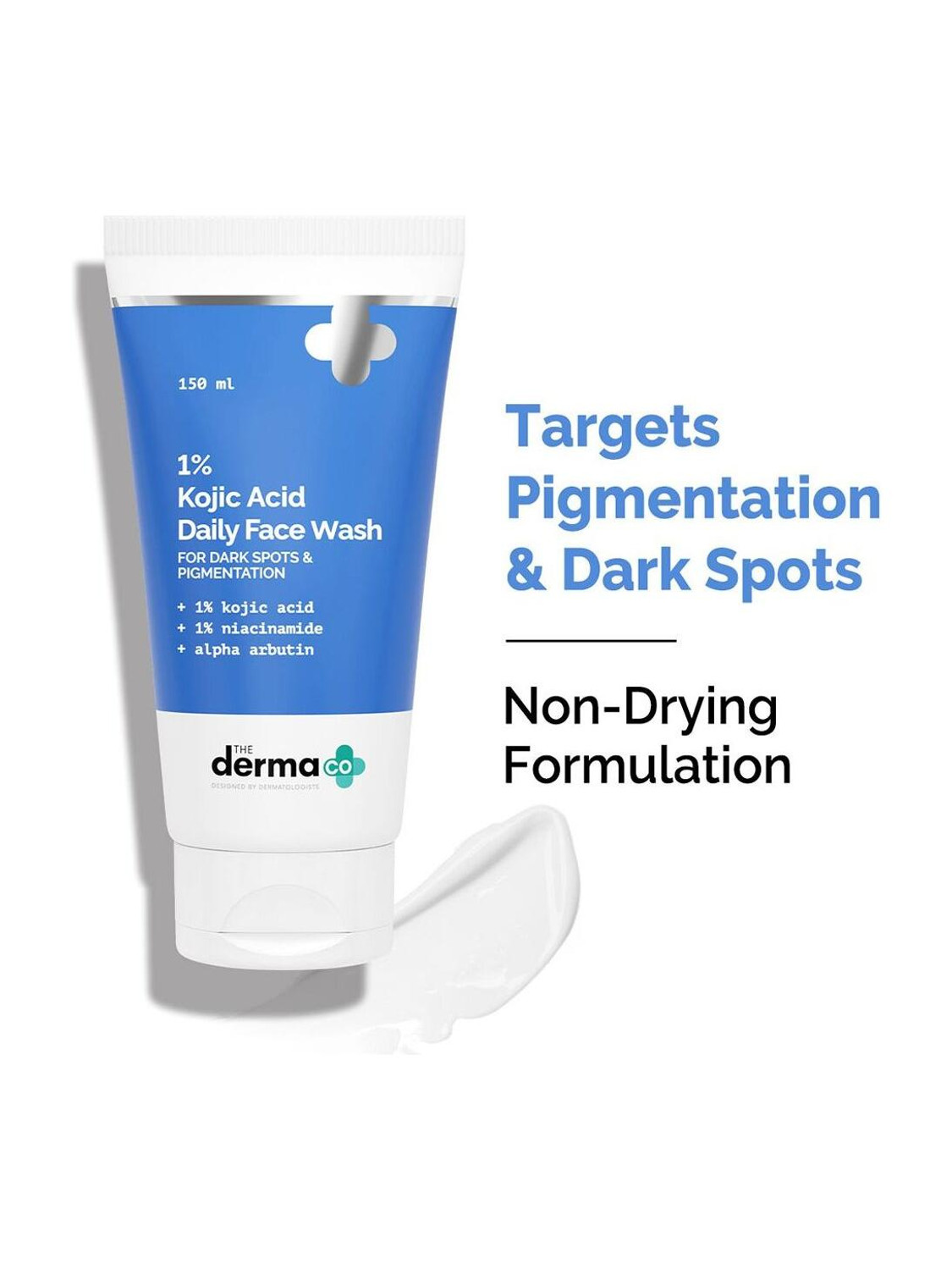 Image of The Derma Co 1% Kojic Acid with Niacinamide & Alpha Arbutin For Dark Spots, Blemishes & Pigmentation Face Wash