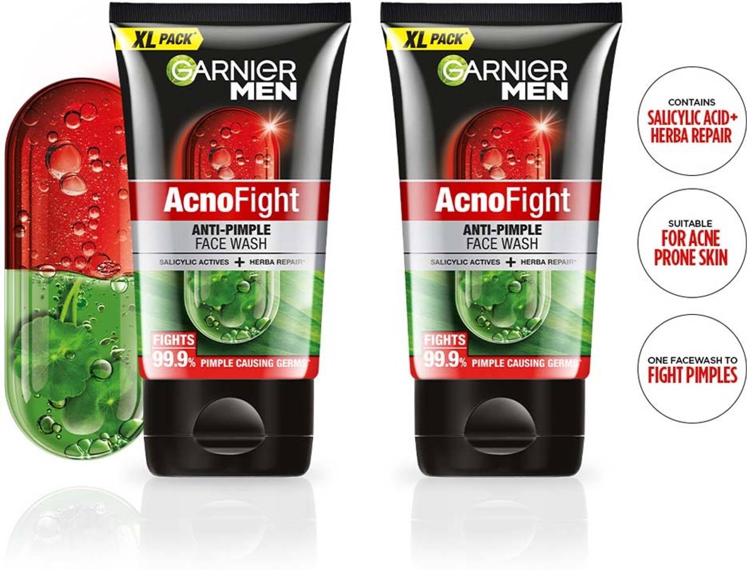 Garnier Men Acno Fight Anti-Pimple Face Wash - Image 2