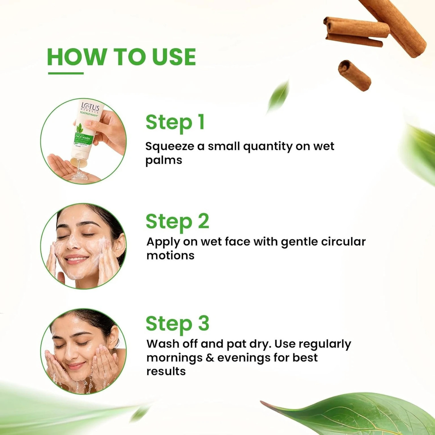 Image of LOTUS HERBALS Teatreewash | with Tea Tree Oil & Cinnamon | Oil Control Face Wash