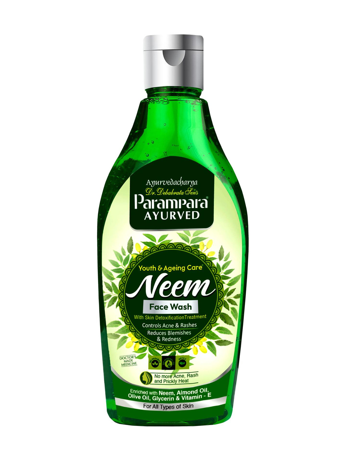 Image of Parampara Neem Face & Body Wash Prevent Acne Pimples and Blemishes
