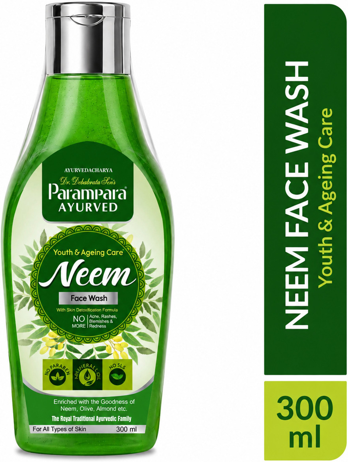 Image of Parampara Ayurved Neem Face & Body Wash for Protect Acne Pimples and Blemishes Face Wash