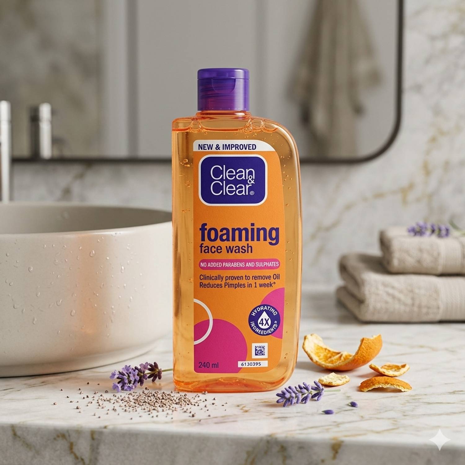 Clean and Clear Foaming Face wash Reduces Pimples & Acne 240ML Fa