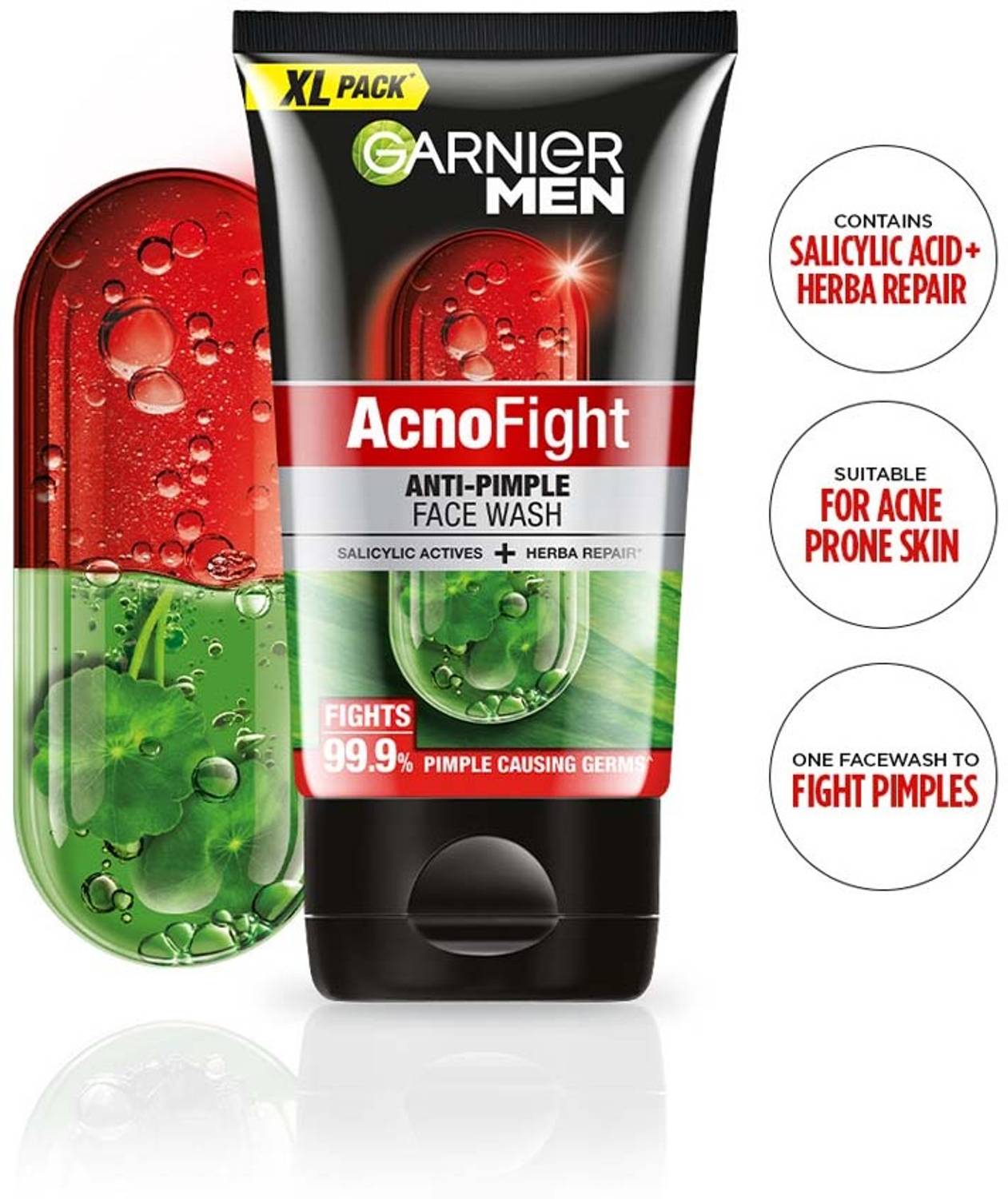 Garnier Men Acno Fight Anti Pimple Face Wash 100g - Image 2