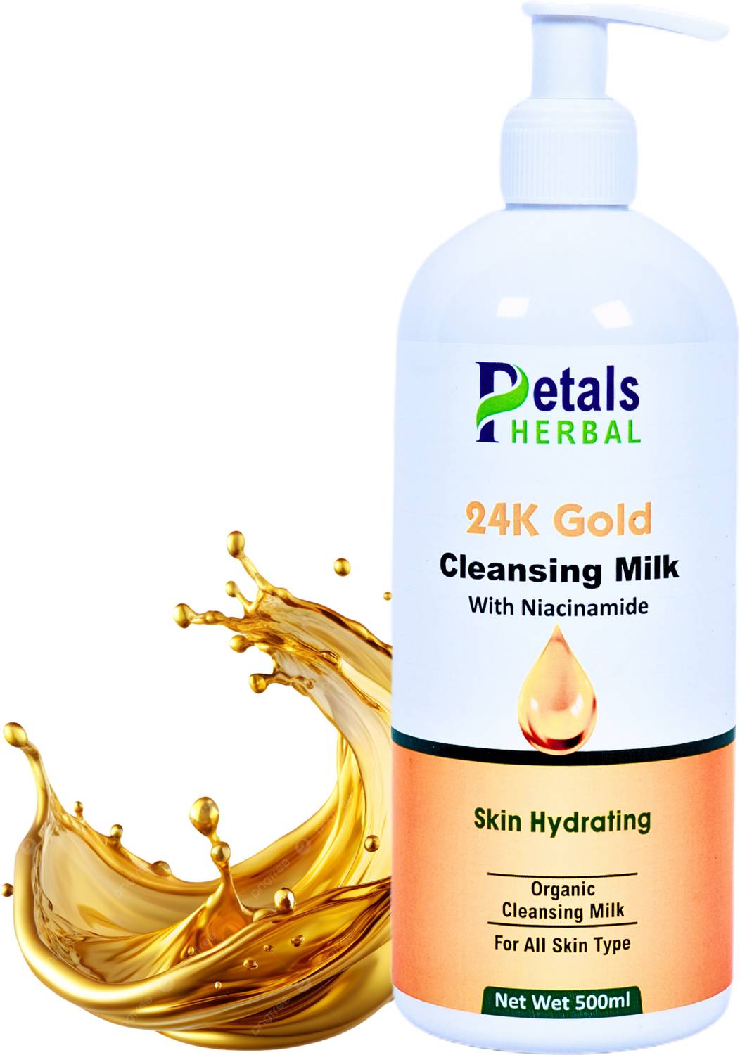Petals herbal 24K Gold Cleansing Milk for Brightening & Golden Gl