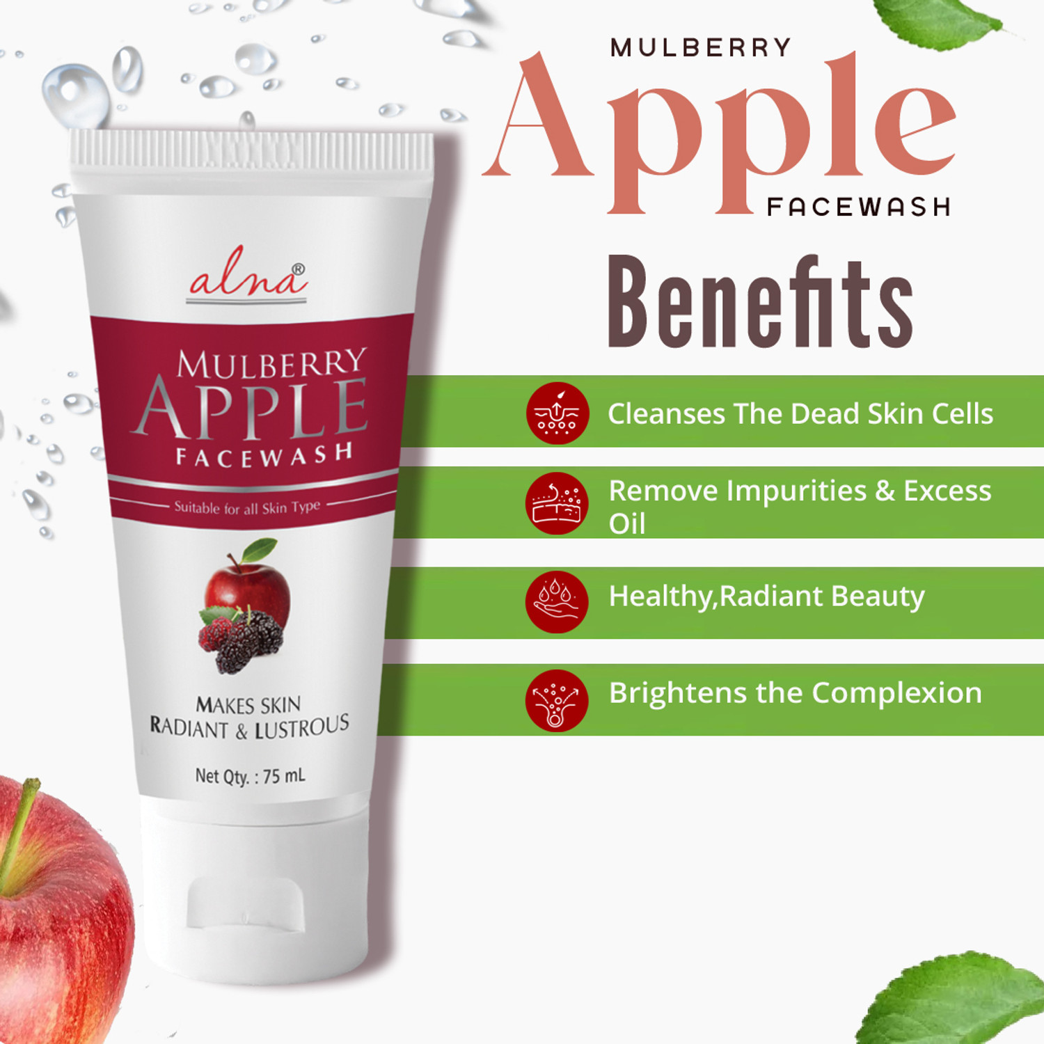Image of Alna Care Mulberry Apple Face Wash