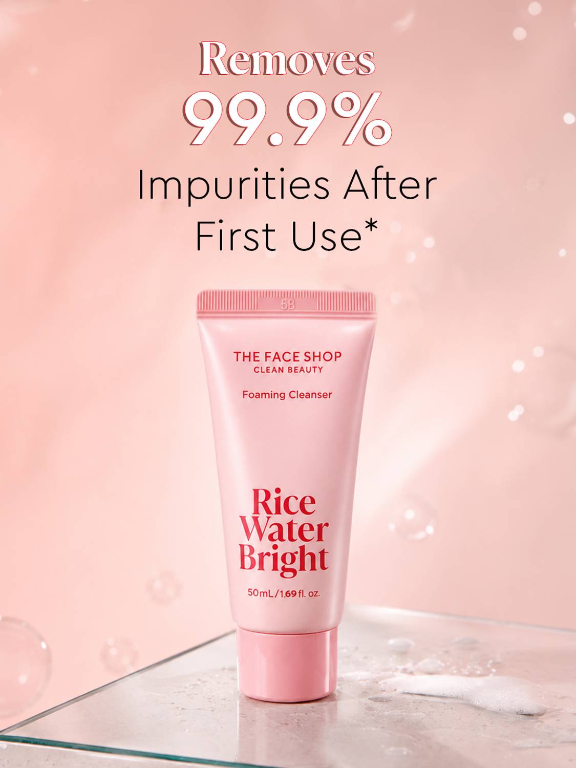 The Face Shop Rice Water Bright Foaming Cleanser 50 ml - Image 4