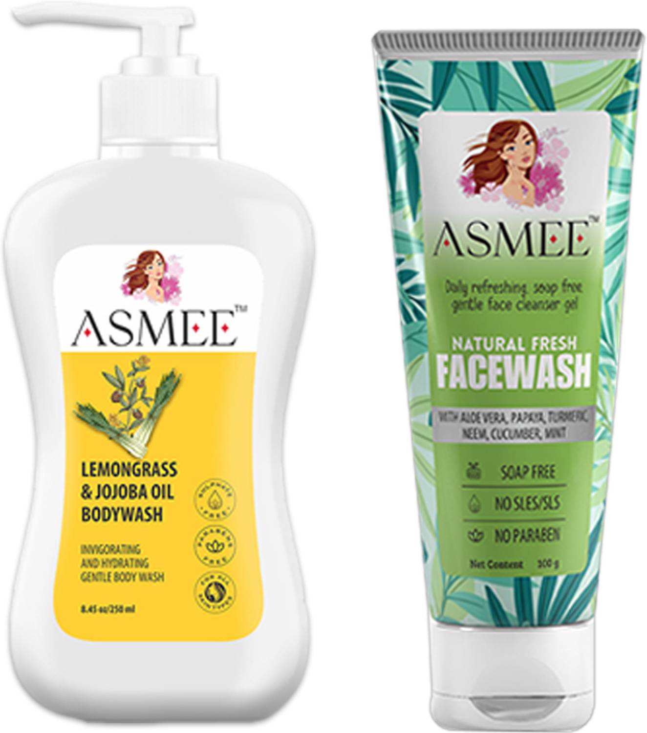 Asmee BODYCARE COMBO - FACEWASH+ BODYWASH Face Wash