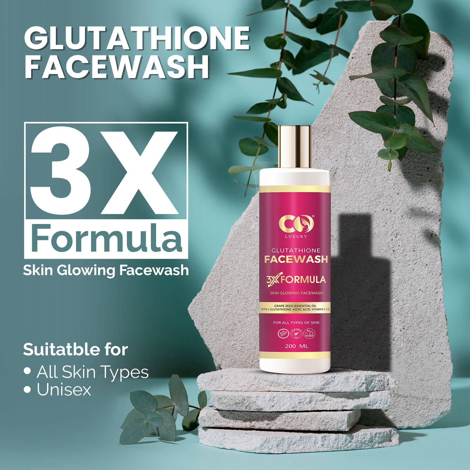 CO Luxury Glutathione With Kojic Acid | Anti Pigmentation & Dark Spot |  Brigthening Face Wash - Price in India, Buy CO Luxury Glutathione With Kojic  Acid