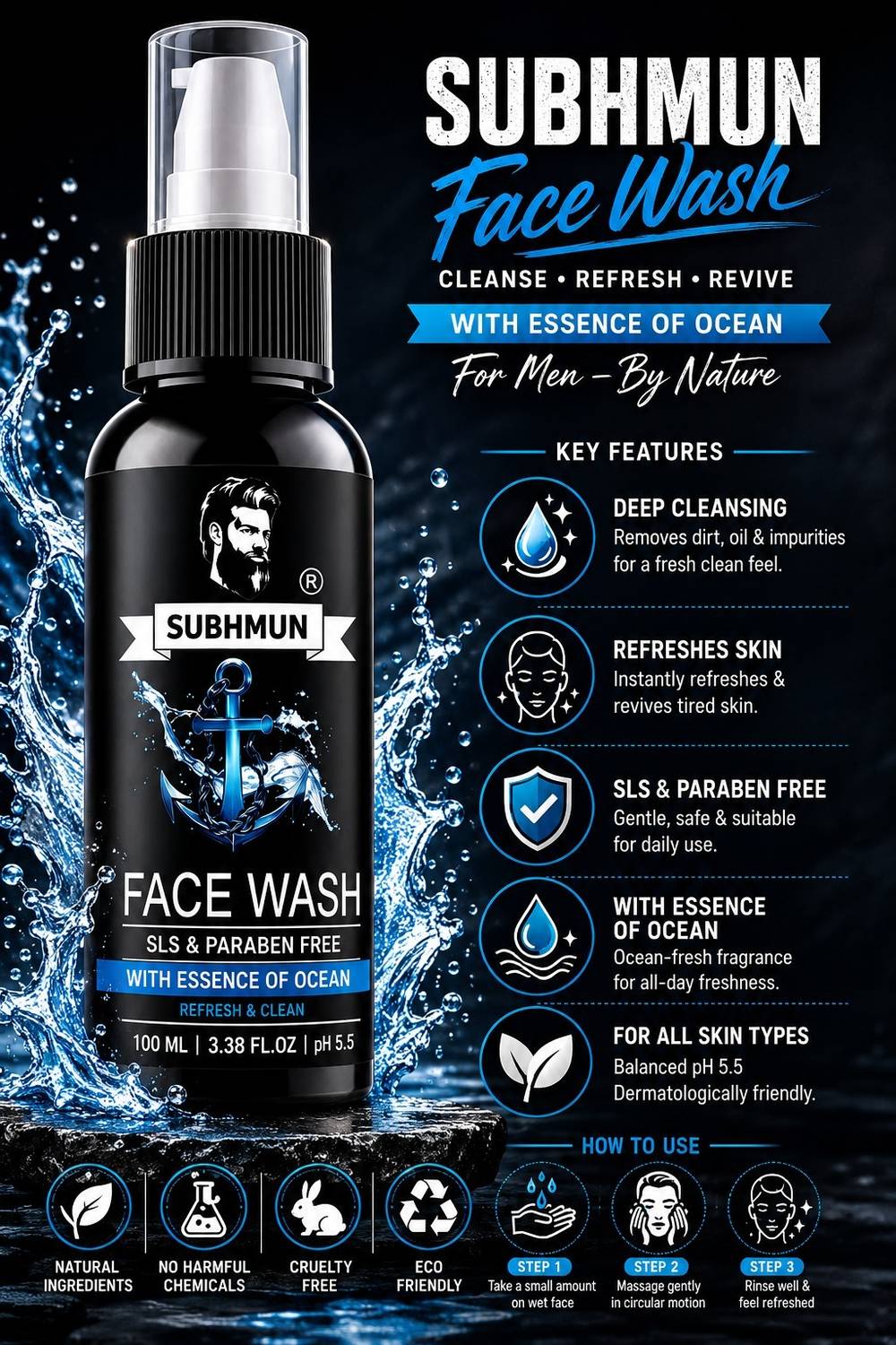 SUBHMUN Men 100 ml Face Wash - Image 2