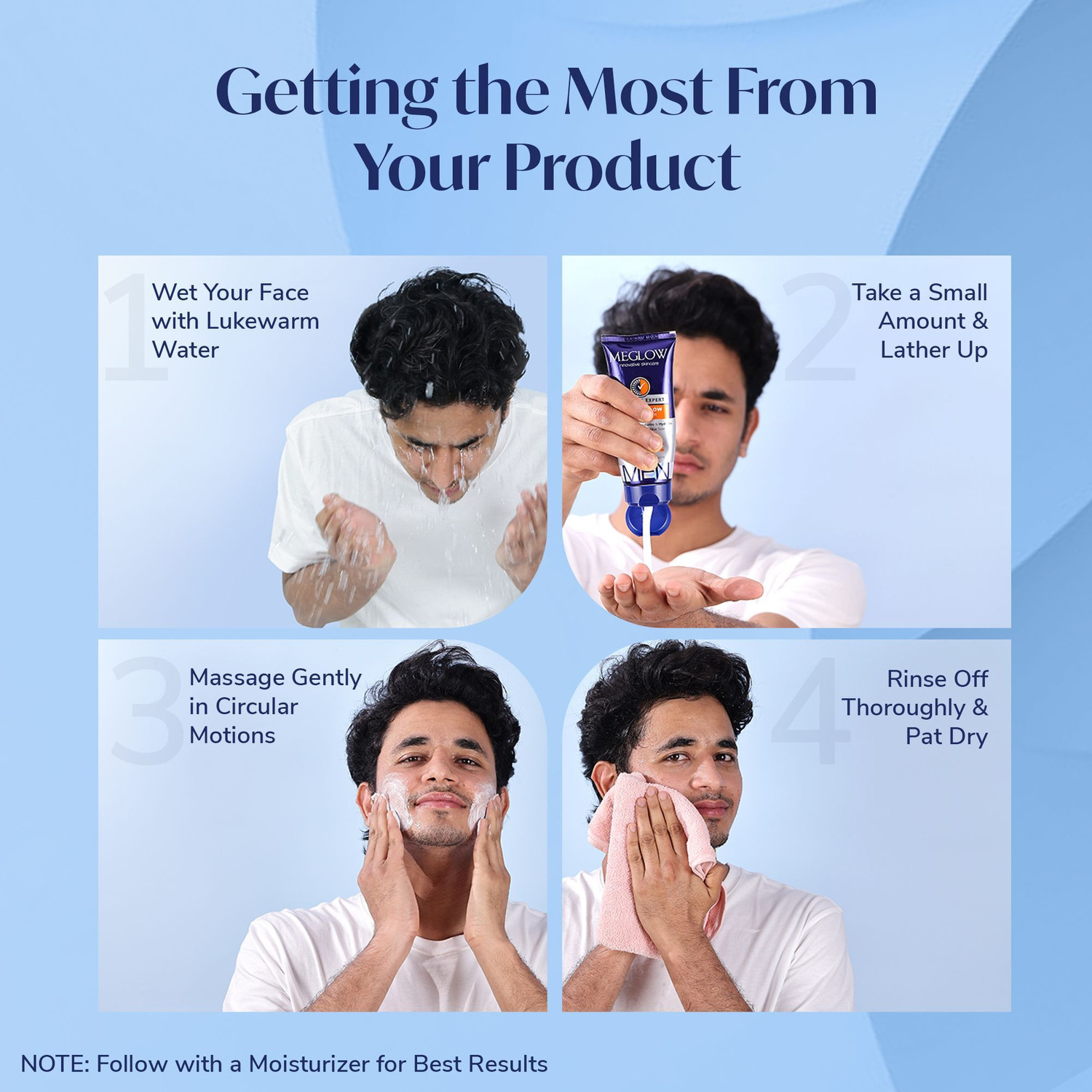 Image of meglow Instant Glow Facewash For Daily Use with Vitamin E for Healthier & Brighter Skin Face Wash