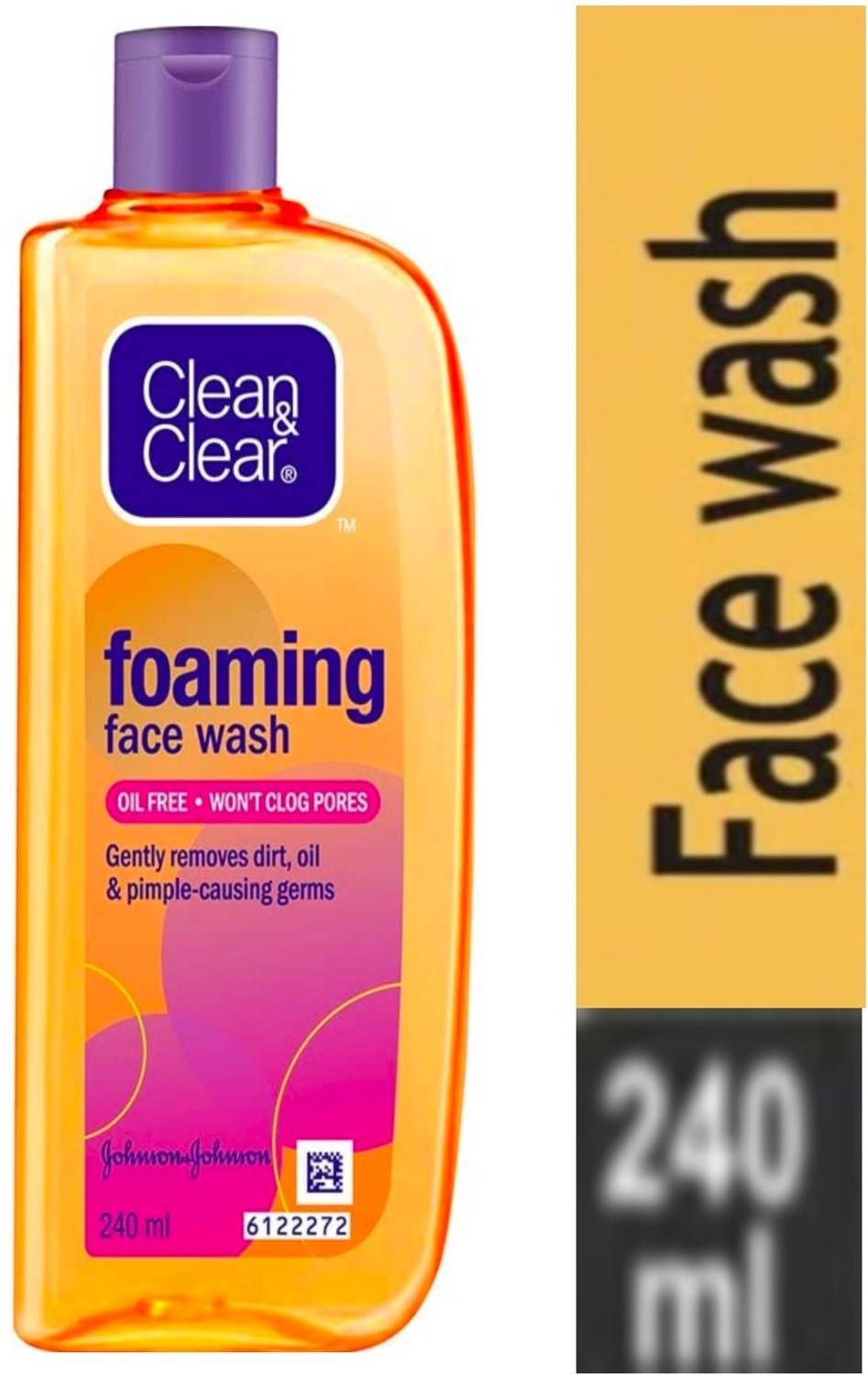 Clean & Clear Foaming face wash, oil free , Gently removes dirt ,