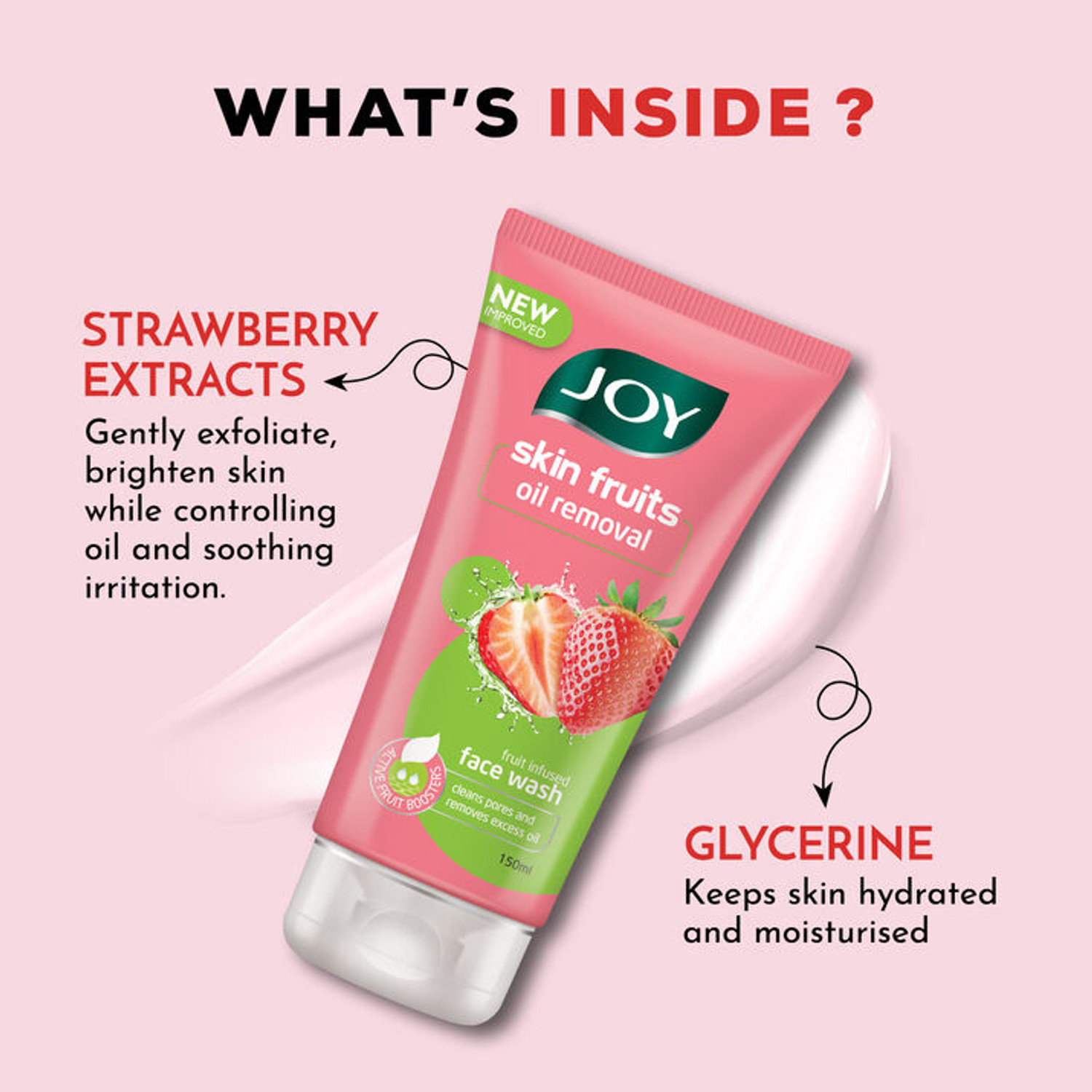 Image of Joy Skin Fruits Oil Control Strawberry For Oily Skin Face Wash