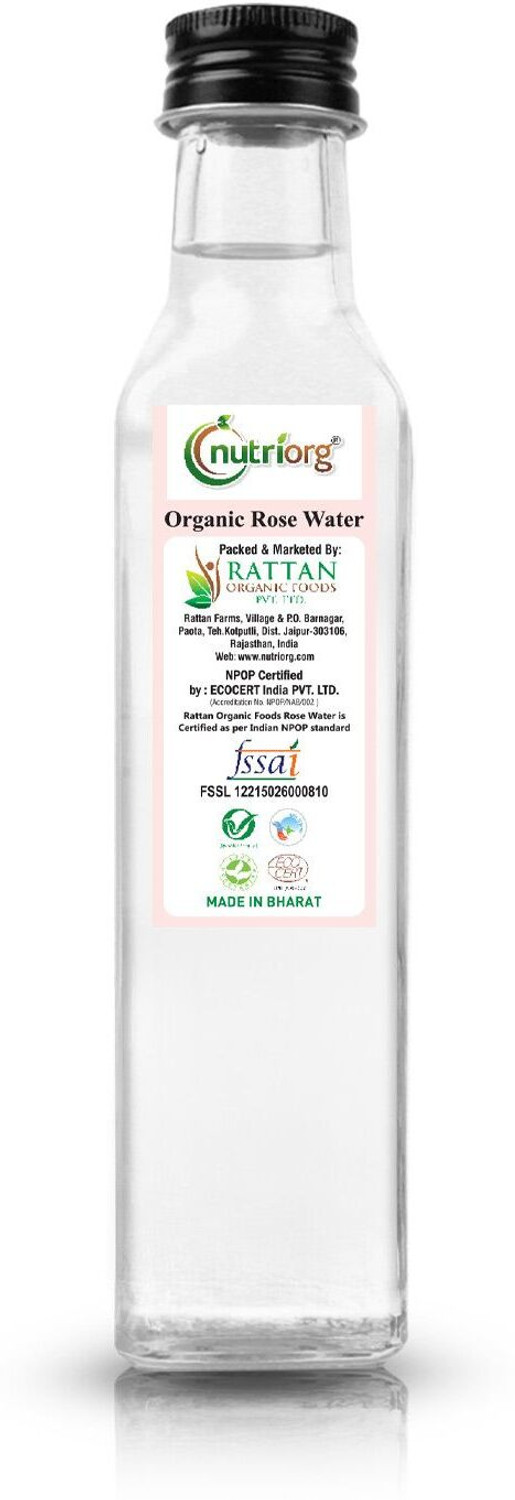 Image of Nutriorg Certified Organic Rose Water 250ml (Pack of 4) Face Wash