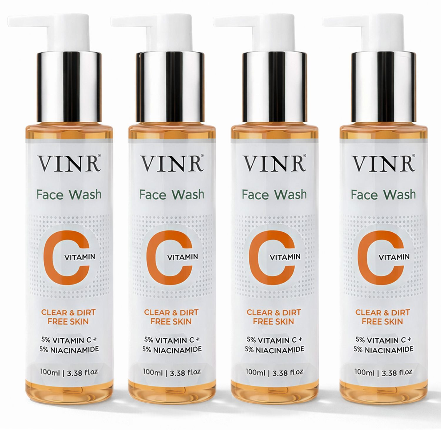 Image of VINR 5% Vitamin C Face Cleanser for Bright & Healthy Skin| With Triple Vitamin C|Tan Removal|Cleanser for Deep Pore Cleansing| All Skin Types | Men & Women Face Wash