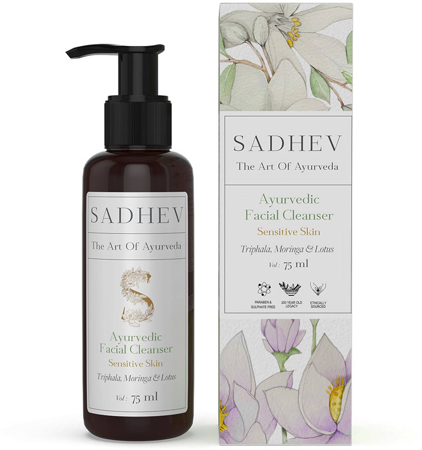 Sadhev Ayurvedic Facial Cleanser Sensitive Skin Face Wash (75 ml)