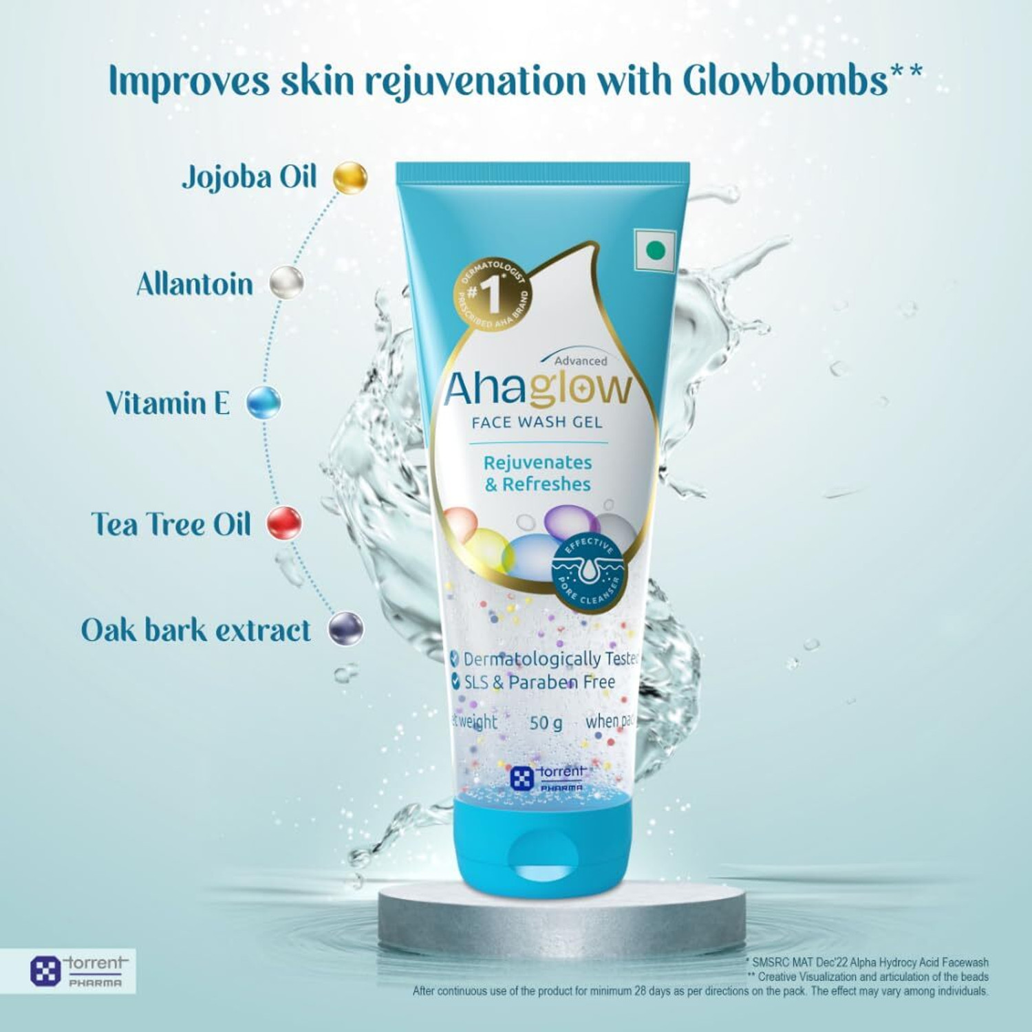 Image of Torrent Pharma AHAGLOW Advanced Facewash Face Wash