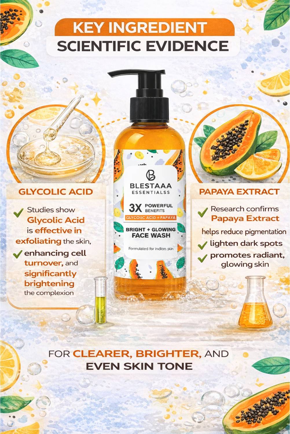 blestaaa essentialss 5% Glycolic Acid Face Wash - Image 4