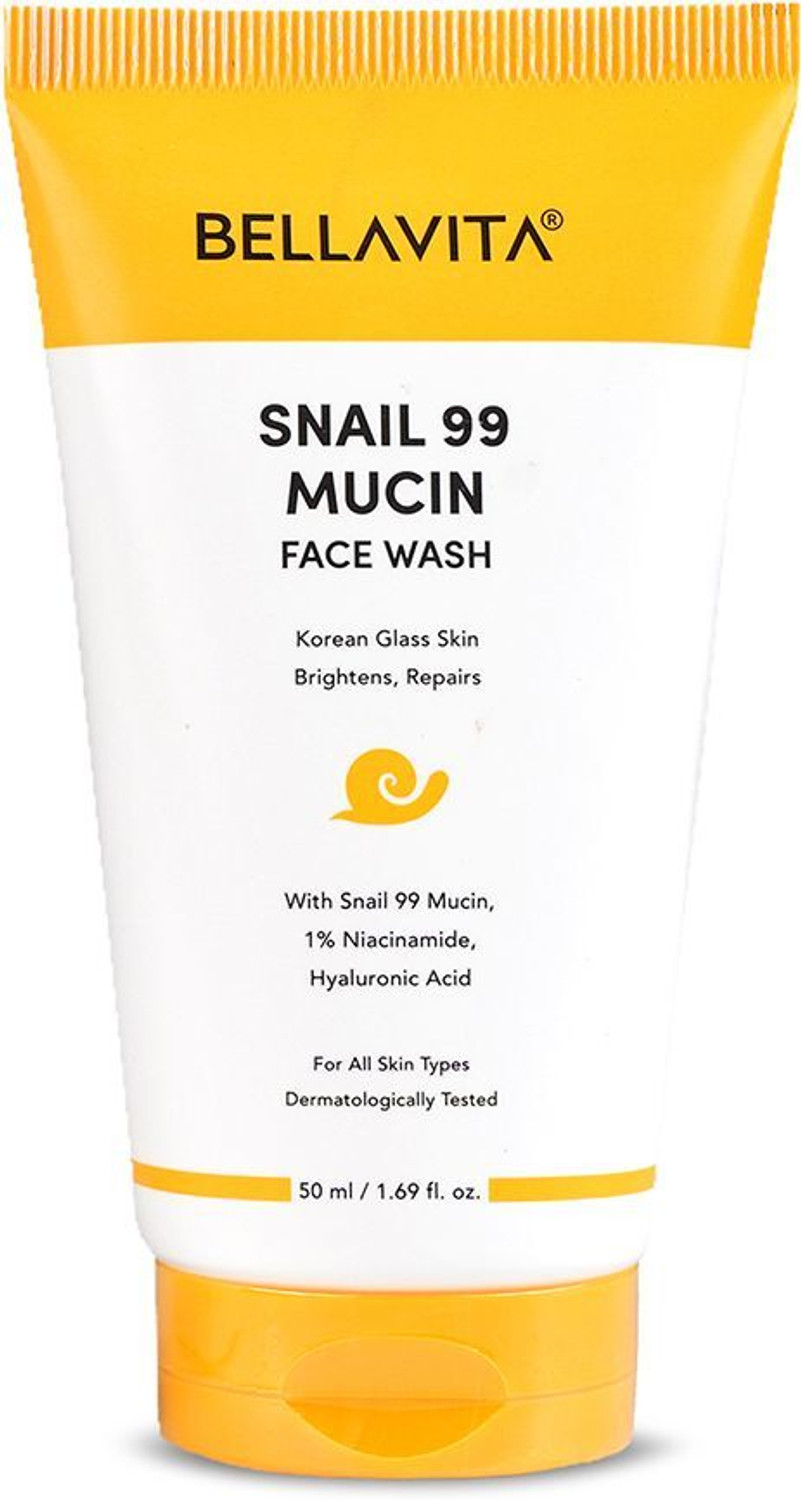 Image of BELLAVITA Snail Mucin 99% (50 ml) | Removes Dirt, Brightens & Smoothens Skin Face Wash