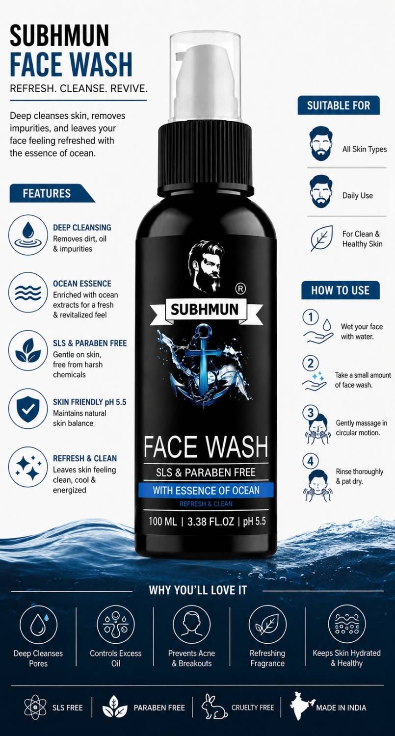 SUBHMUN Men 100 ml Face Wash - Image 5