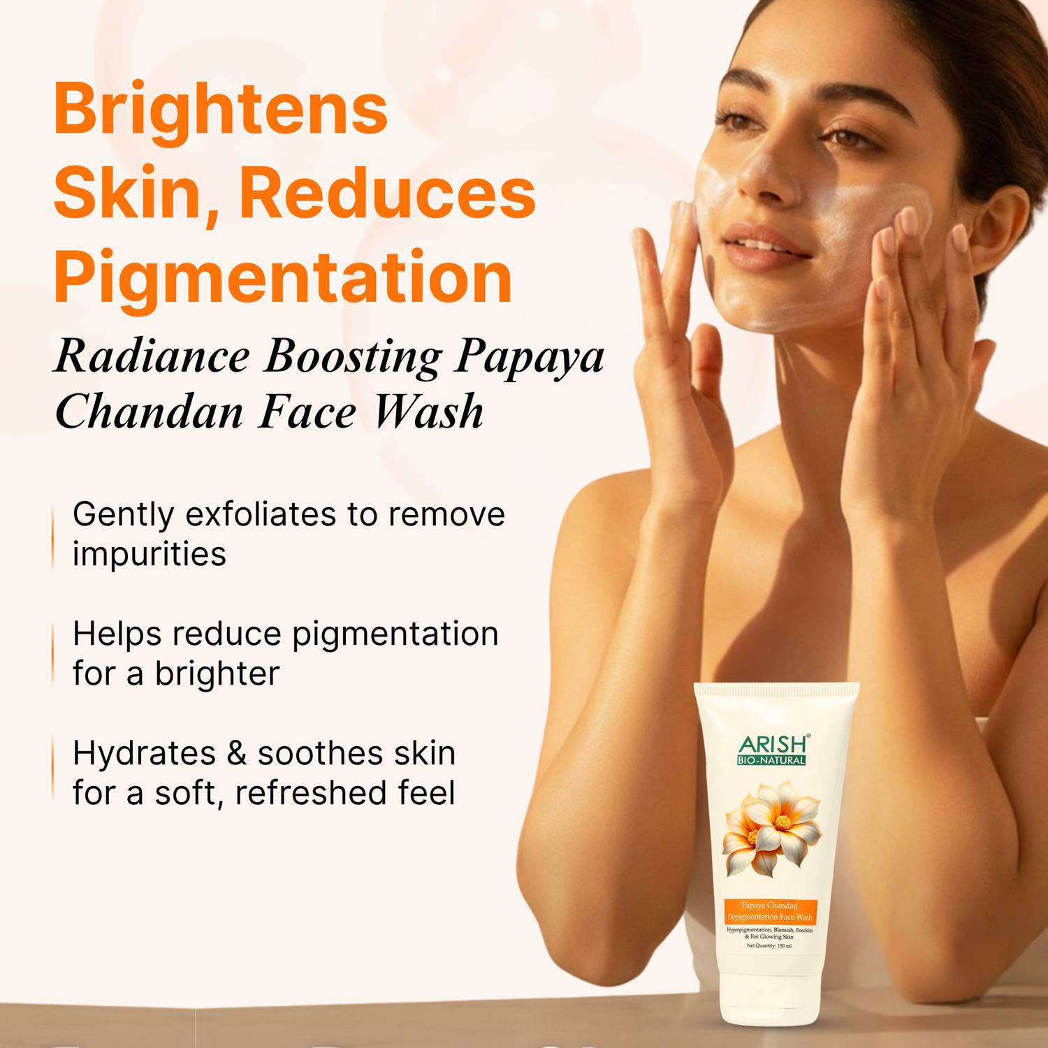 ARISH Papaya Chandan Depigmentation Face Wash - Image 5