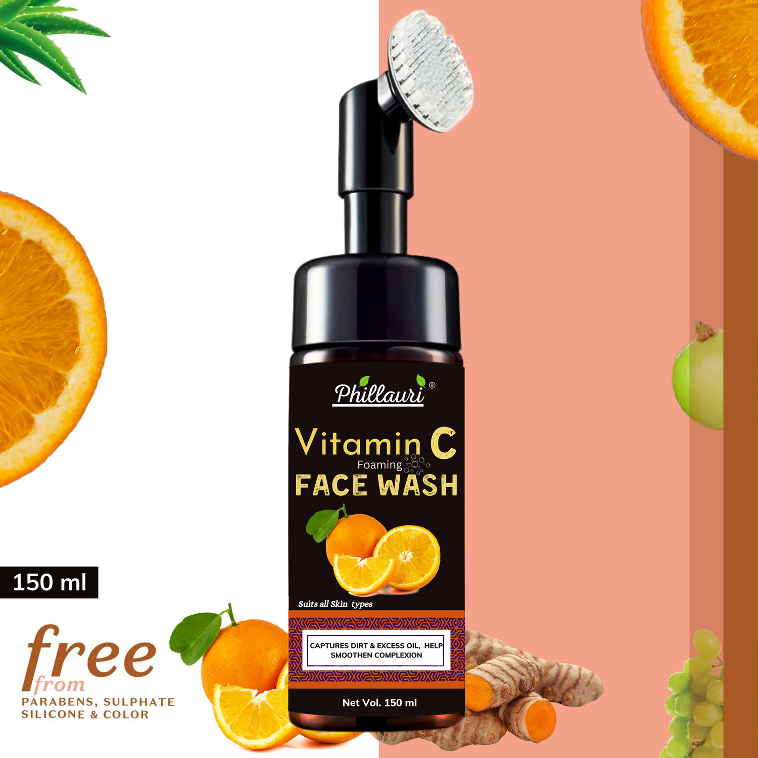 Image of Phillauri Vita Glow Facial Cleanser your skin with the power of Vitamin C Face Wash
