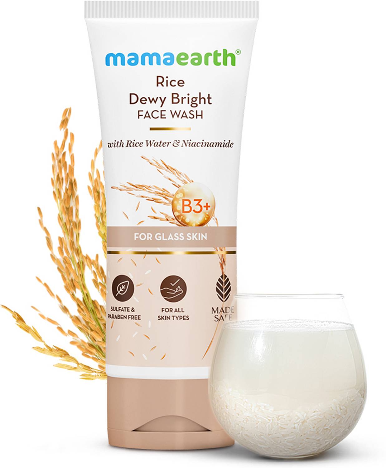 Mamaearth Rice Water & Niacinamide Face Wash 100 ml - Image 2