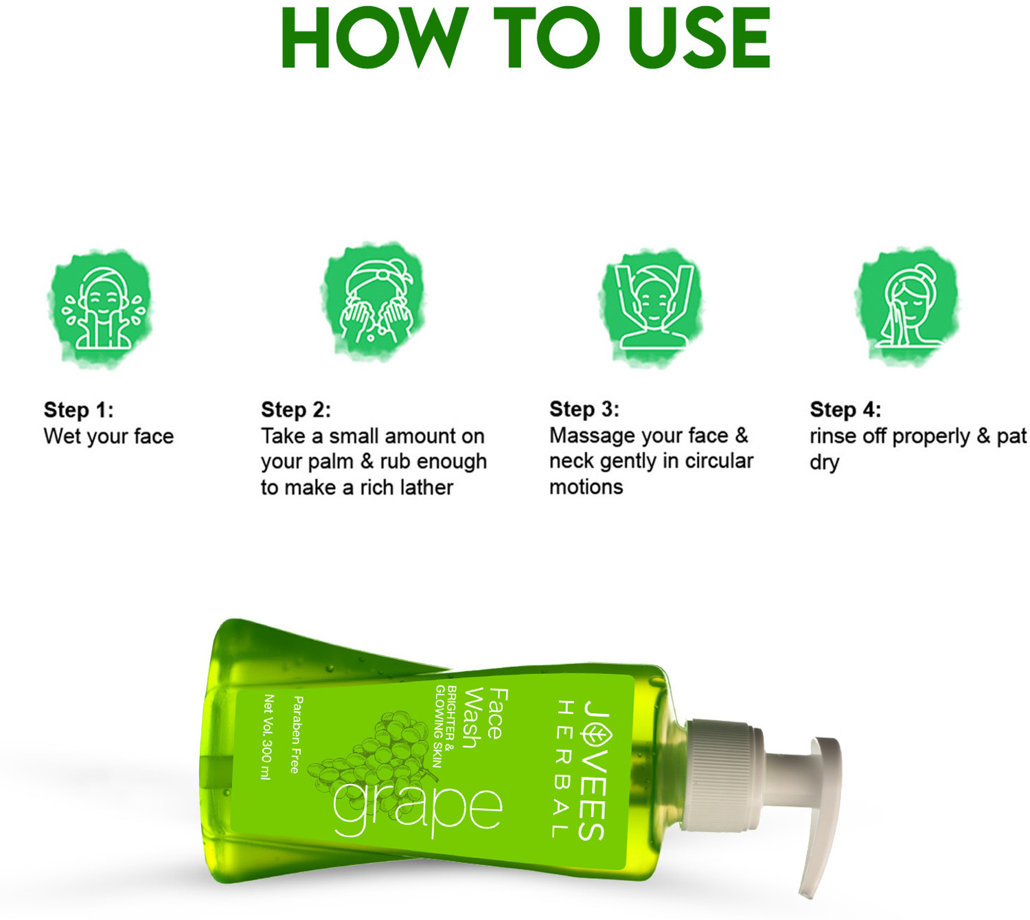 Image of JOVEES Grape With Grape Seed & Orange Peel Extracts Face Wash