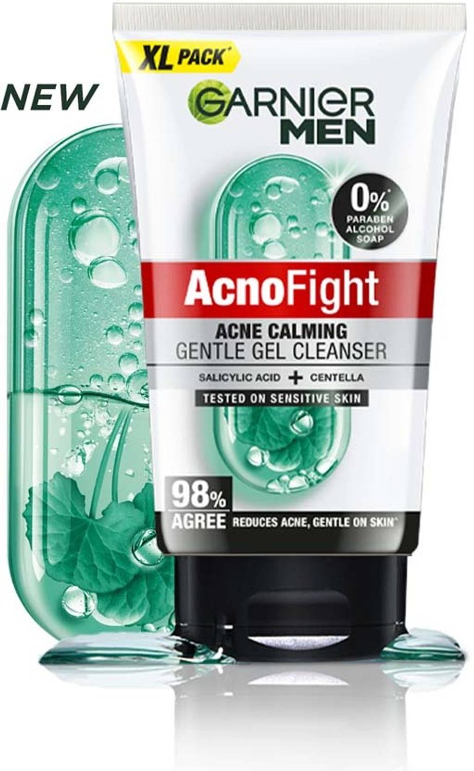 Garnier Men Acno Fight Gentle Cleanser, Salicylic Acid & Centella