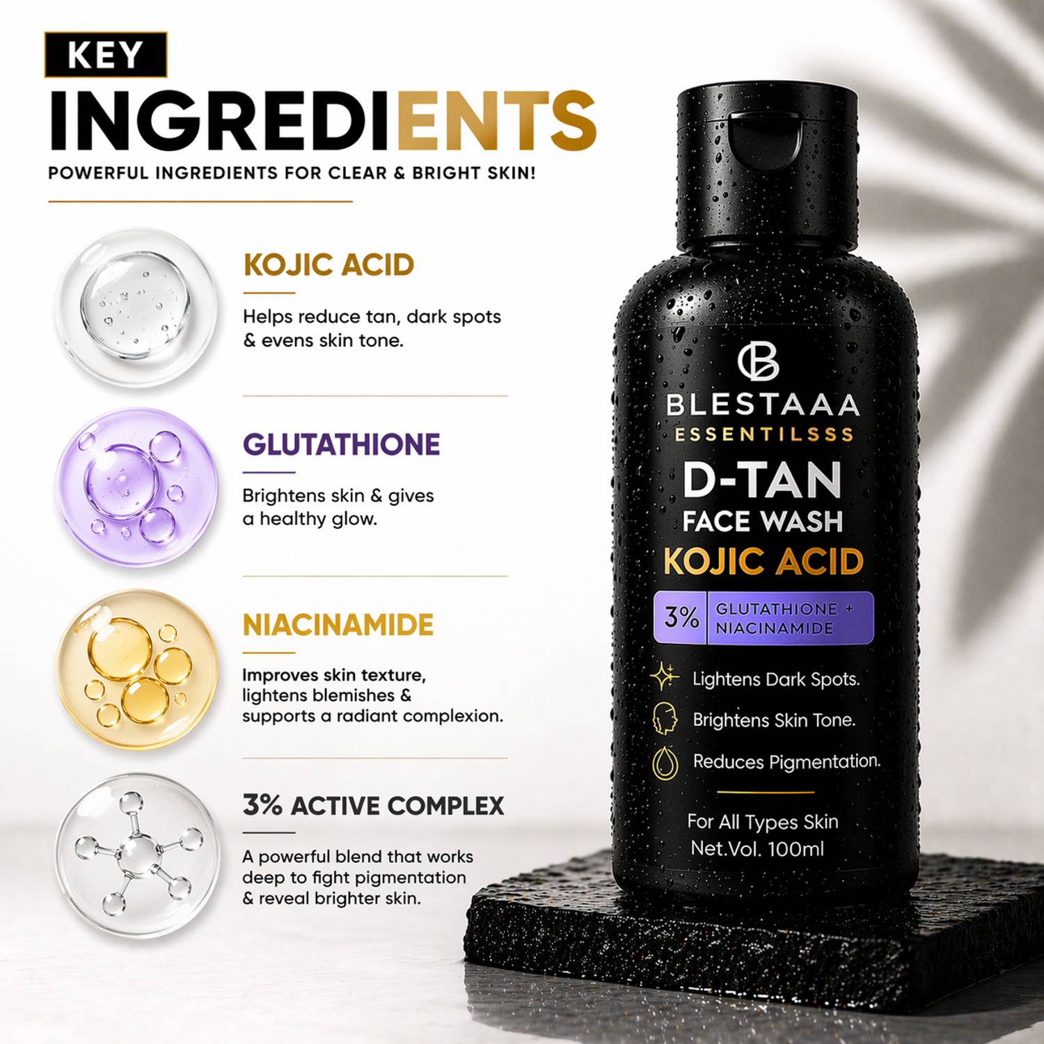 blestaaa essentialss 2% Kojic Acid Face Wash - Image 2