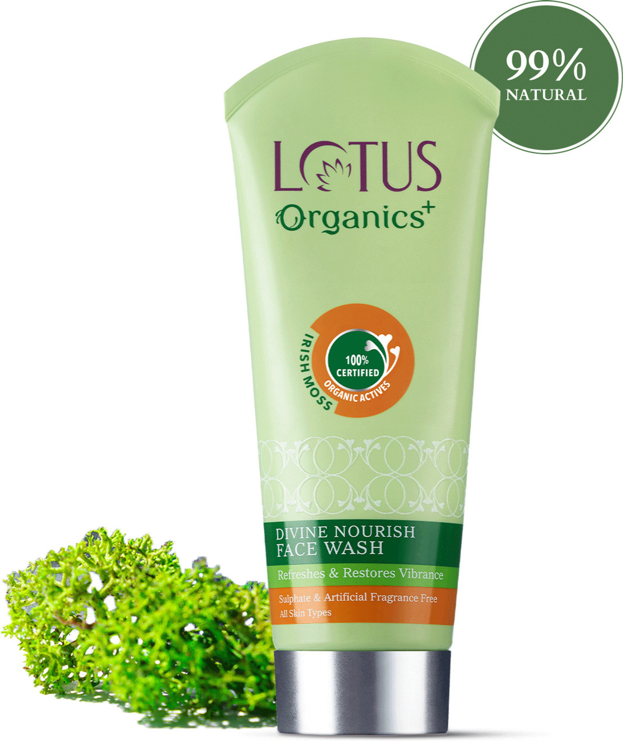 Lotus Organics+ Divine Nourish  | Gentle Cleansing & Revive Dull | All Skin Types Face Wash