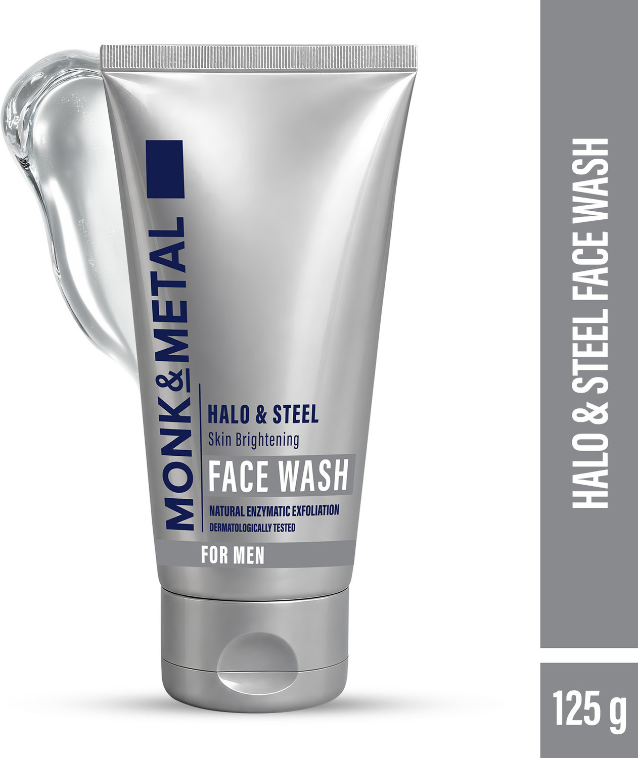 Image of MONK&METAL Halo & Steel Brightening for Men, Gently Exfoliates & Improve Skin Radiance Face Wash