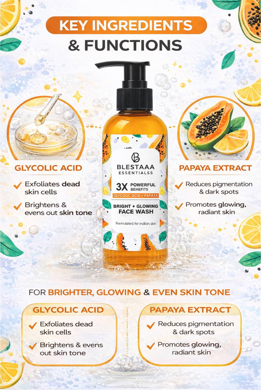 blestaaa essentialss 5% Glycolic Acid Face Wash - Image 3