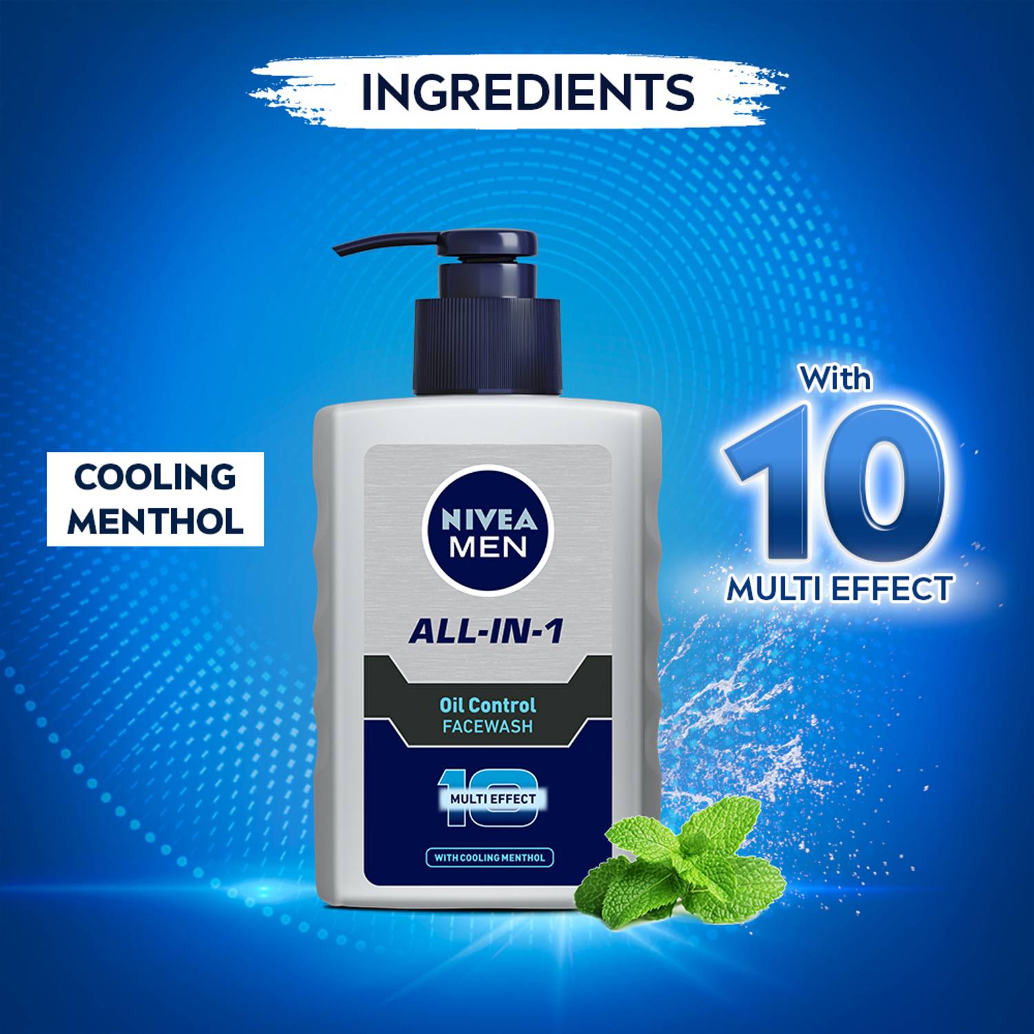 Nivea Men All In One Cooling Menthol Face Wash 150ml - Image 5