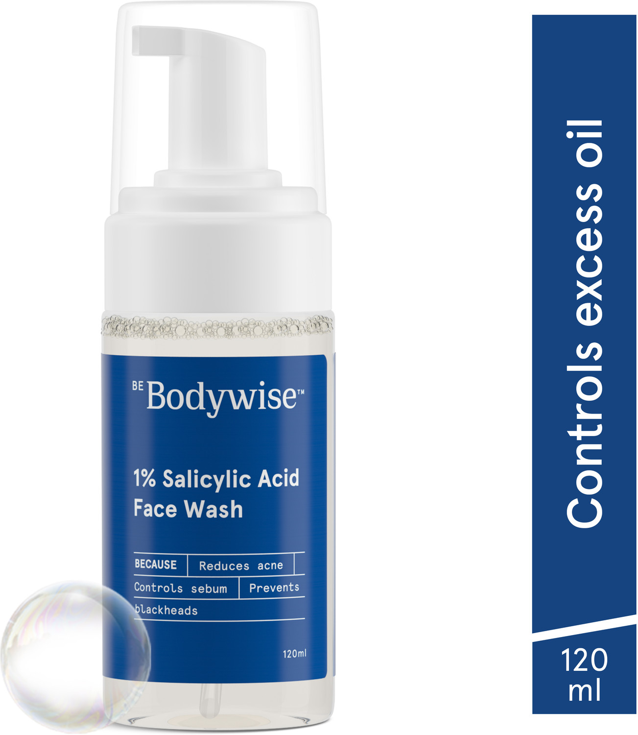 Image of Be Bodywise 1% Salicylic Acid, Oil Control for Acne, Pimples | Paraben & Soap Free Face Wash