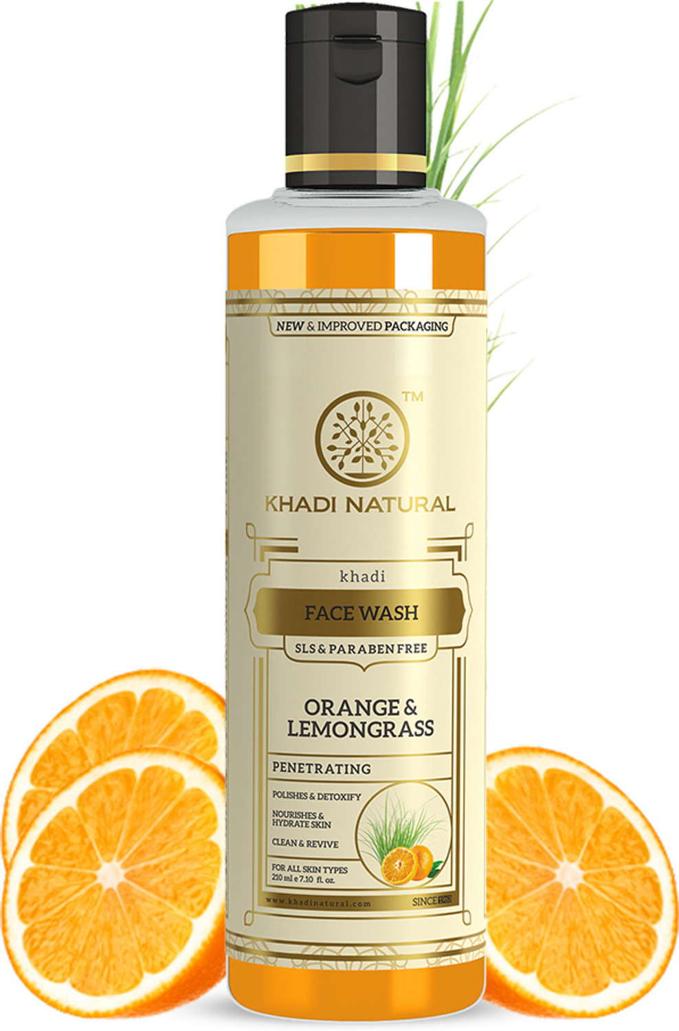 Image of KHADI NATURAL Orange & Lemongrass for Fresh Clean Skin Care Face Wash