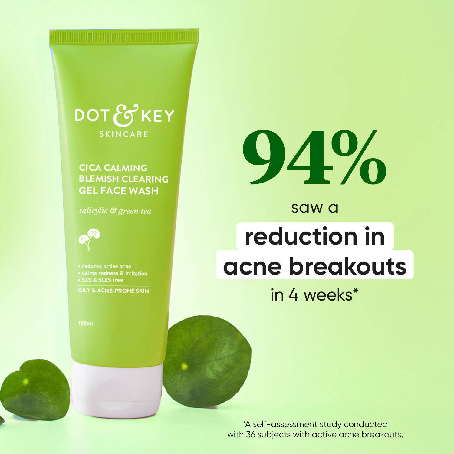 Dot & Key Cica 2% Salicylic with Green Tea Face Wash Pack of 3 - Image 3
