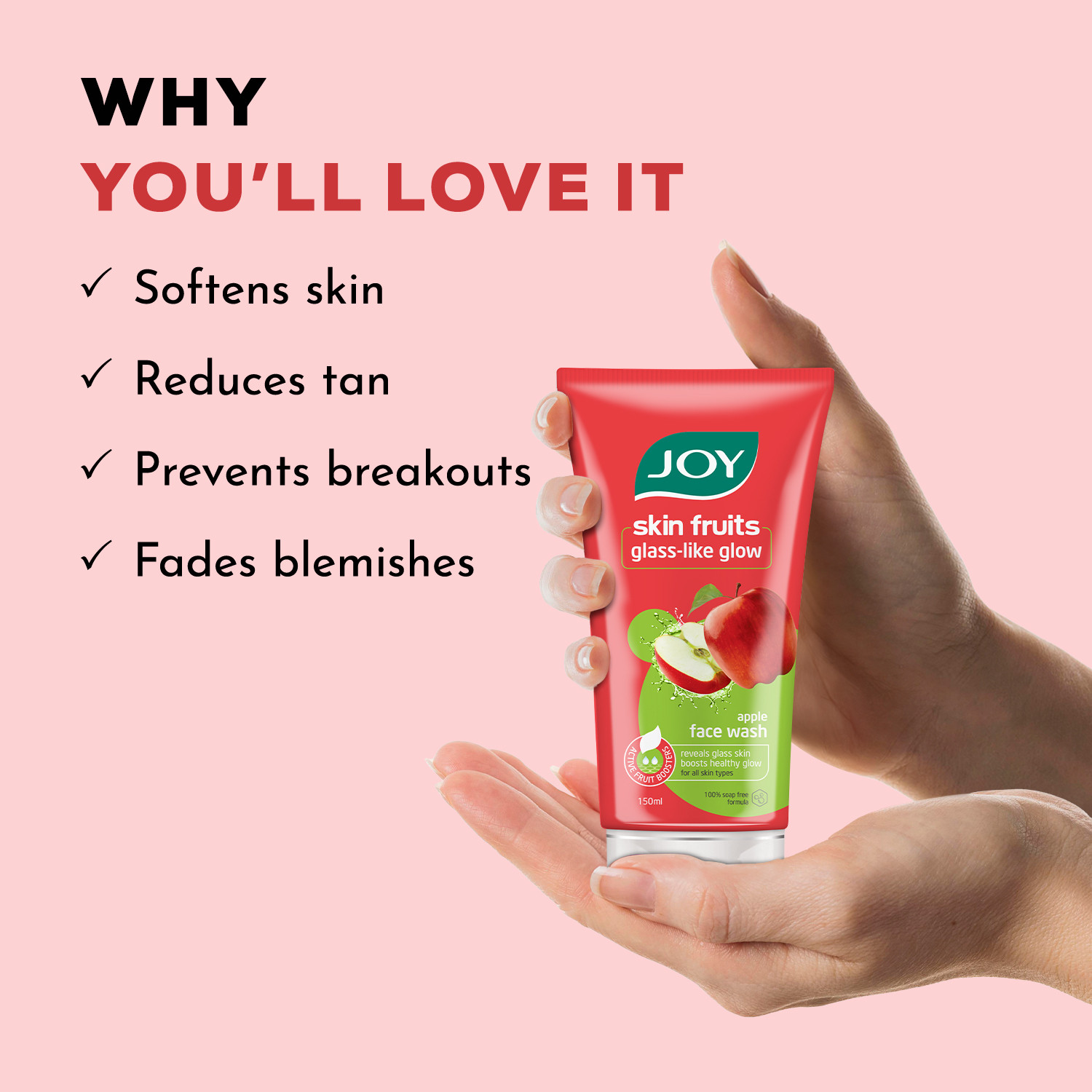 Image of Joy Skin Fruits Softening Glow Apple For All Skin Types Face Wash