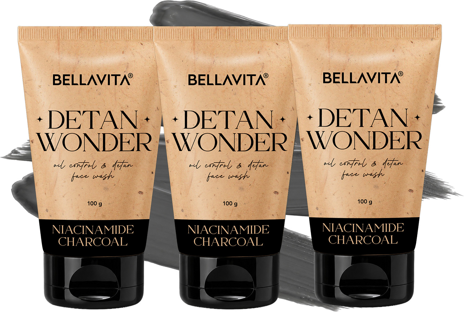 BELLAVITA De-Tan Wonder  |Unisex| Skin brightening & tan removal| Pack of 3 | Face Wash
