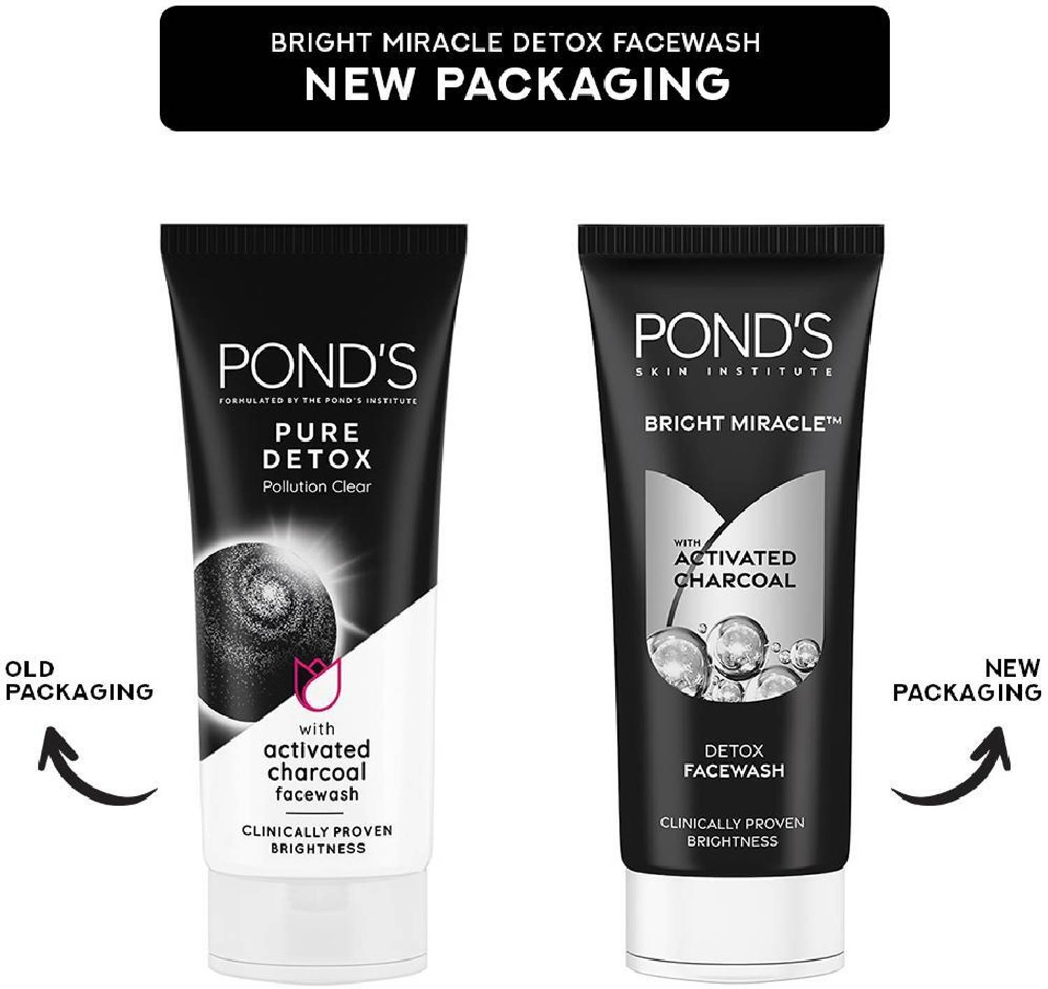 POND's Bright Miracle Detox Charcoal Face Wash 200 g - Image 2