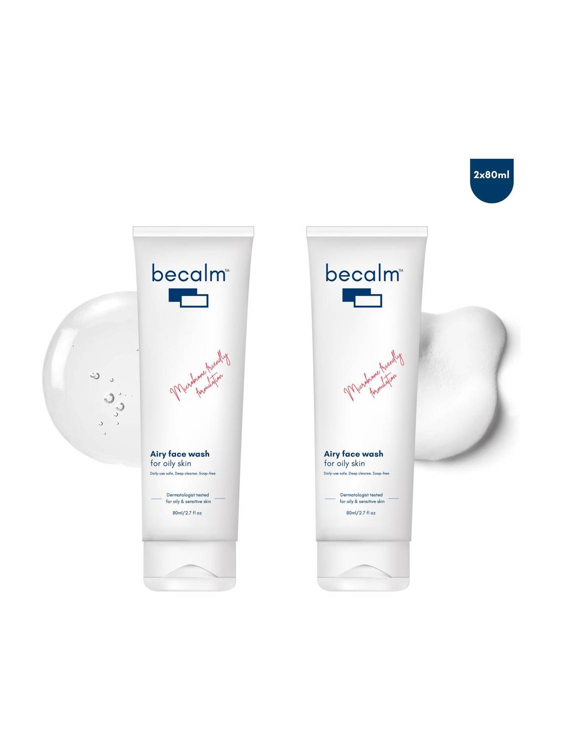 Becalm Airy Face Wash for Oily Skin 160 ml - Image 1
