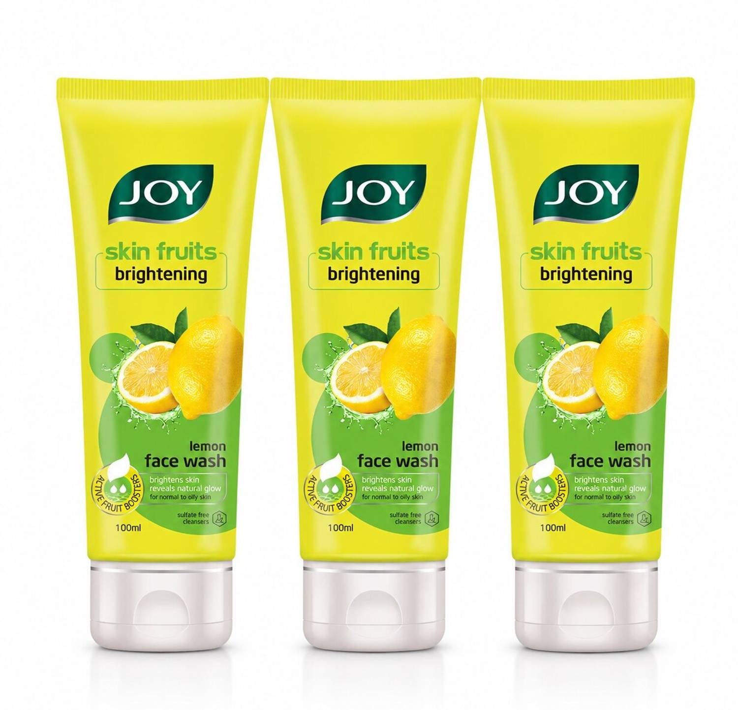 Joy Fruits Lemon Brightening  For Oily Skin with Vitamin C Face Wash