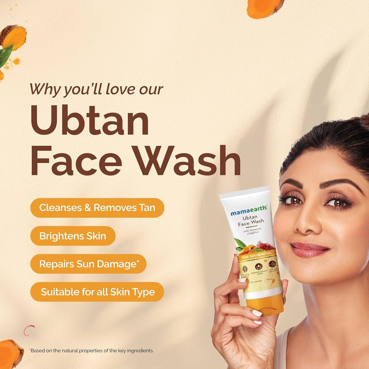 Mamaearth Ubtan with Turmeric & Saffron Face Wash 200 ml - Image 3