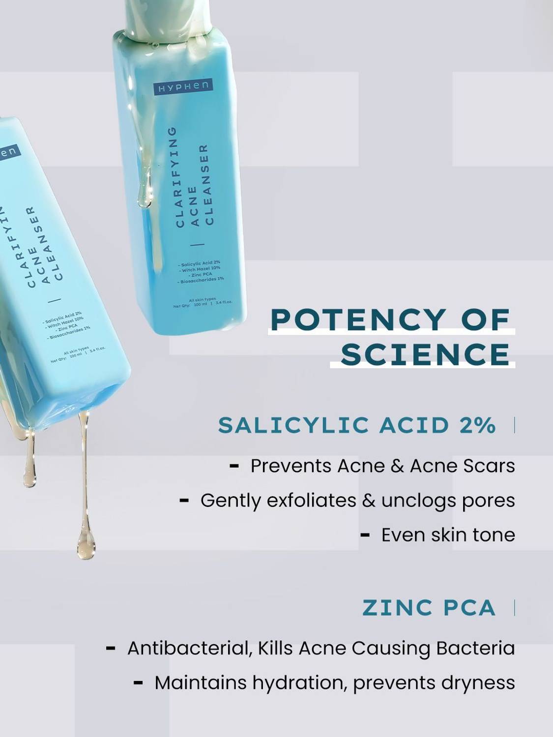 HYPHEN Clarifying Acne Cleanser with Salicylic Acid 2% - 100ml - Image 3